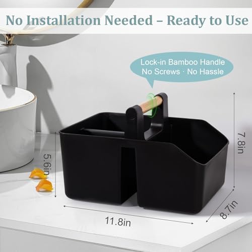 rejomiik Plastic Shower Caddy, Portable Basket - Image 3