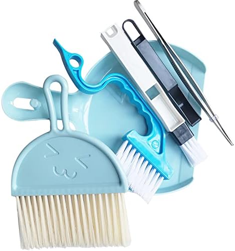 Broom and Dustpan Tweezers Tongs Cleaning Brushes Groove Gap Clean Tool Set 4 by AncBace