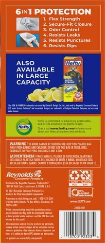 Hefty Ultra Strong 13 Gallon Trash Bags, Tall Kitchen Trash Bags 13 Gallon Size - Image 12