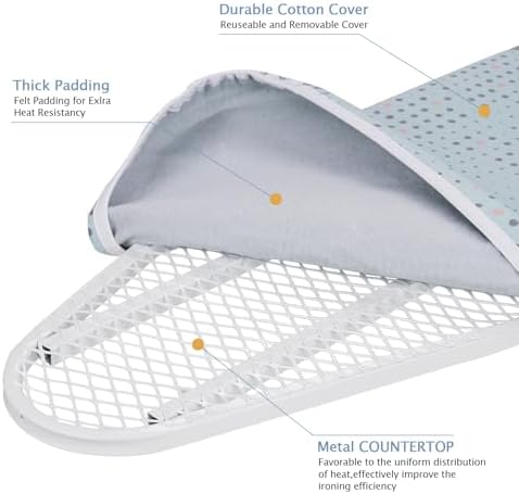 SheeChung Wall Mount Ironing Board 36"X12", Compact Wall Ironing Board - Image 5