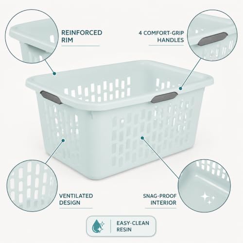 Laundry Basket 2 Bushel Plastic - Image 4