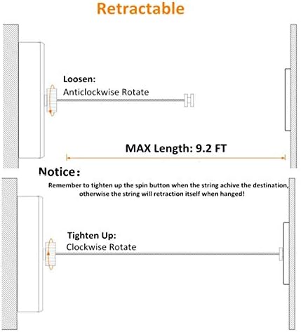JOOM Retractable Clothesline, 9.2FT Wall-Mounted Laundry Line, Brushed Nickel - Image 5