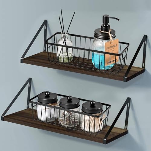 SheeChung Hanging Wall Wire Baskets, Portable Metal Wall Mount Basket - Image 6