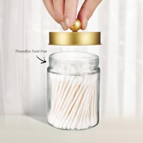 3PC Farmhouse Decor Qtip Holder Apothecary Jars - Image 5