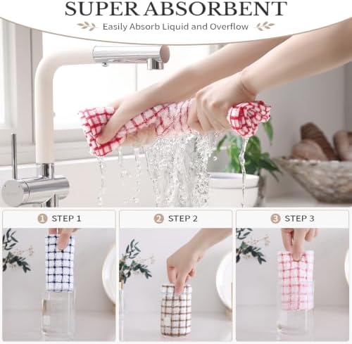 Homaxy 12 Pack Terry Kitchen Dish Cloths - Image 4