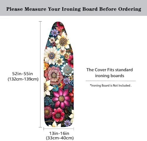 Mandala Ironing Board Covers Standard Size Floral Ironing Board Dustproof Cover - Image 5