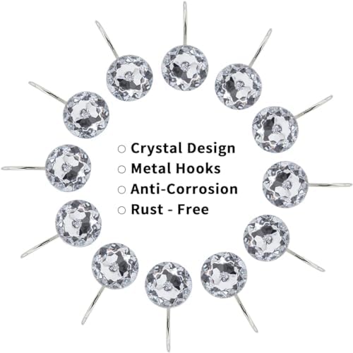 J&V TEXTILES Shower Curtain Hooks Rings, Rust Resistant Metal Double Glide - Image 2