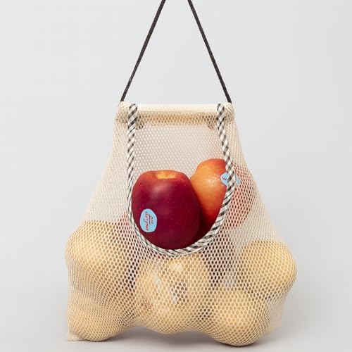 Reusable Hanging Storage Mesh Bags, 2 Bags & 2 Hooks - Image 4
