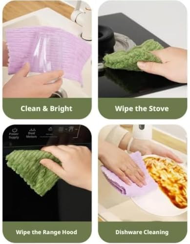 20 Pieces Tearable Plush Microfiber Cleaning Cloth, 10 * 10in Microfiber - Image 6