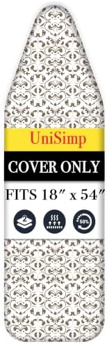 UniSimp Ironing Board Cover and Pad 18"x54" Extra Thick Natural Cotton by UniSimp