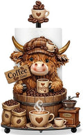 Chunful Coffee Highland Cow Paper Towel Holder Coffees Kitchen Decor Farmhouse by Chunful