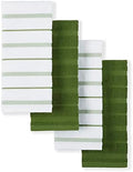 KitchenAid Albany Kitchen Towel 4-Pack Set, Matcha Green/White by KitchenAid