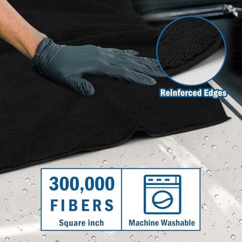 HOMEXCEL Professional Large Microfiber Car Drying Towels 4 Pack - Image 2