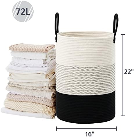 VIPOSCO 72L Tall Woven Laundry Basket Hamper - Image 5