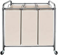 STO STO Laundry Sorter 3 Section, 3 Bag Clothes Hamper, Rolling Laundry Cart by STOSTO