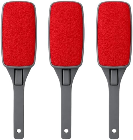 3-Pack Reusable Lint Brush for Clothes, Double Sided Pet Hair Remover Brush by DependableIndustries