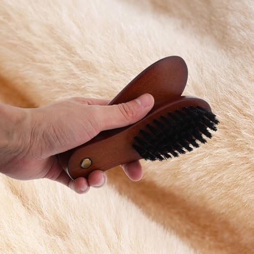 Wool Coat Brush Dual-Sided Foldable Wooden Lint Remover - Image 7