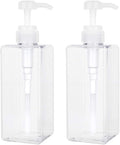 Plastic Pump Bottle Refillable Lotion Soap Dispenser 22oz Clear 2 Pack | Sturdy by JiatuA