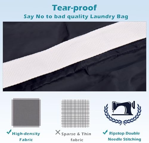 Coomee Heavy Duty Laundry Bag, 2 Pack XXL Nylon Laundry Bags - Image 3