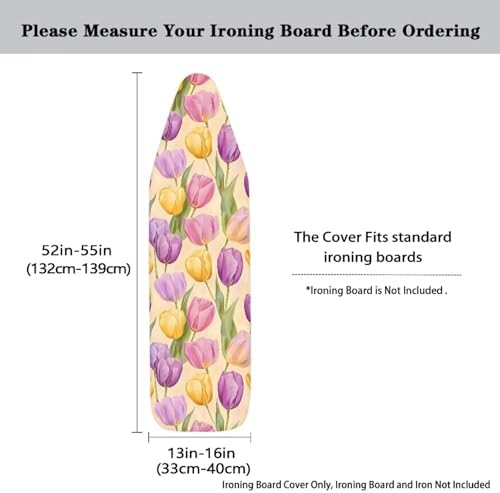 Tulip Ironing Board Covers Standard Size Soft Ironing Board Dust Cover Home - Image 5