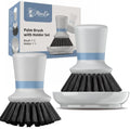 2Pack Palm Brush with Drainage Base, Ergonomic Dish Scrubber by Unknown