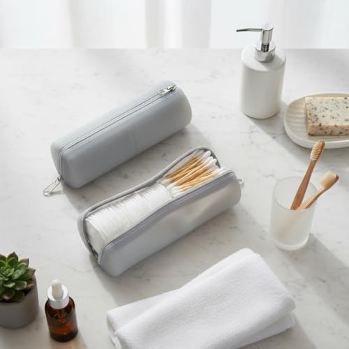 Cotton Round Swab Travel Case, 2-in-1 Beauty Organizer - Image 3