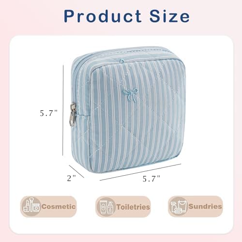 RSRSLEII Mini Quilted Striped Makeup Pouch - Image 4