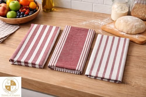 Pack of 6 Cotton Kitchen Towels Set, Dish Towels, Cleaning Rags, Kitchen Dish - Image 5