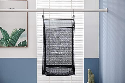 Jelier Hanging Breathable Mesh Laundry Hamper Basket, Portable Heavy Duty - Image 5