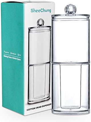 SheeChung 2 Pack Acrylic Stackable Cotton Round Holder - Image 6