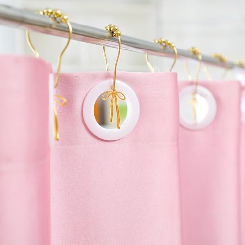 Maxdot 12 Pcs Gold Bow Knot Shower Curtain Hooks, Rustproof Metal Rings - Image 6