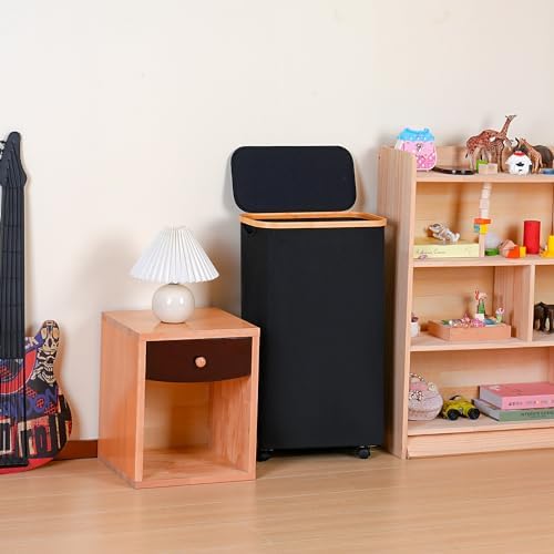 Slim Laundry Basket with Wheels, Narrow Hampers - Image 5
