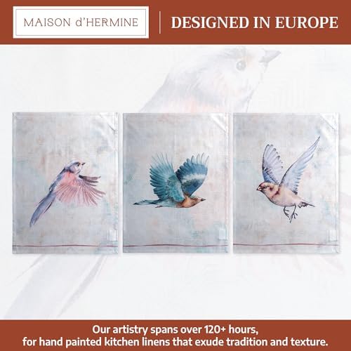 Maison d' Hermine Kitchen Towels Set of 3 Reusable 100% Cotton 27.50" x 20" - Image 2