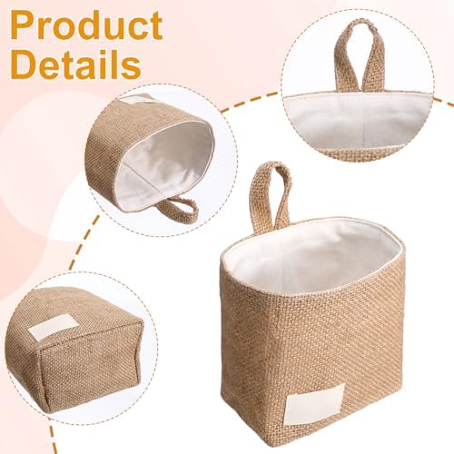 2PCS Small Wall Basket, Woven Wall Hanging Basket - Image 6