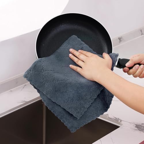 Homaxy 18 Pack Super Soft Absorbent Dish Towels, Dark Grey - Image 5