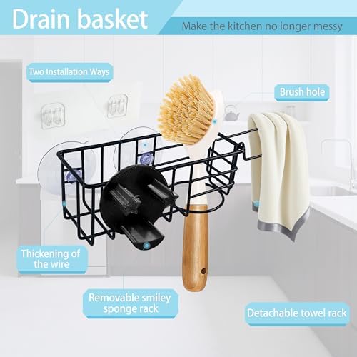 Sponge Holder Smile Face with Dish Cloth Hanger - Image 4