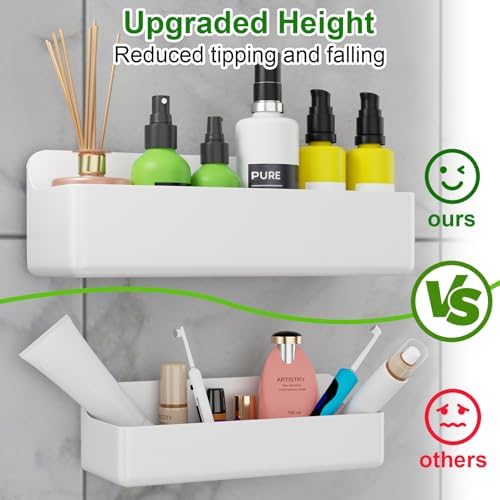 Adhesive Shower Caddy Shower Shelves Bathroom Organizer and Storage - Image 4