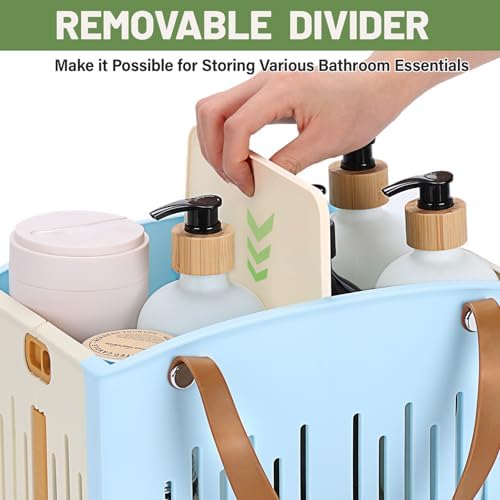 Portable Shower Caddy Collapsible Plastic Shower Basket Tote - Image 4