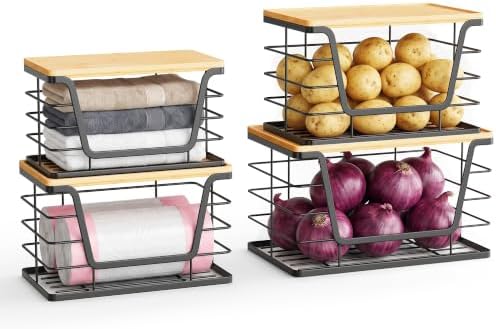 ALOCEO 4 Pack Stackable Storage Bins - Image 3