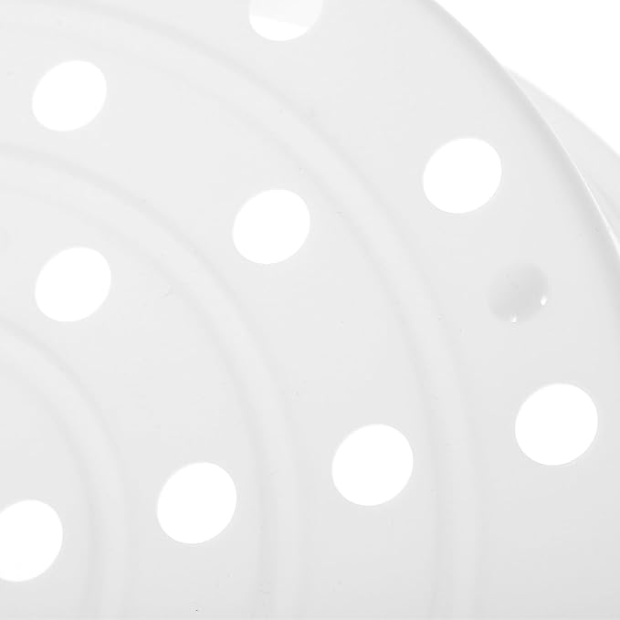 2pcs White Plastic Steamer Baskets for Rice Cooker and Steamer Multipurpose Porous Kitchen Gadgets for Steaming Rice Buns Eggs Vegetables Seafood and More