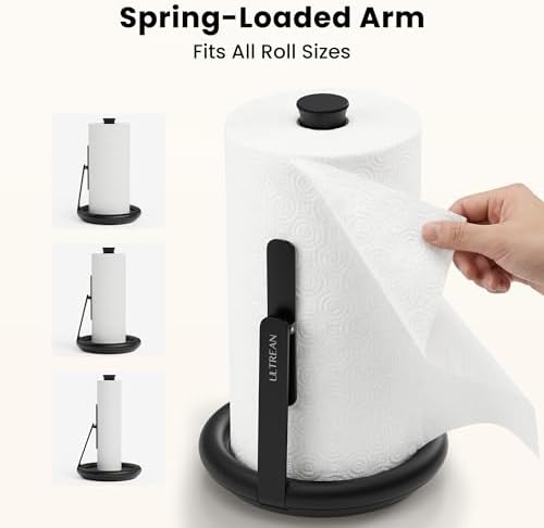 Ultrean Paper Towel Holder Countertop, Freestanding Paper Towel Dispenser - Image 3
