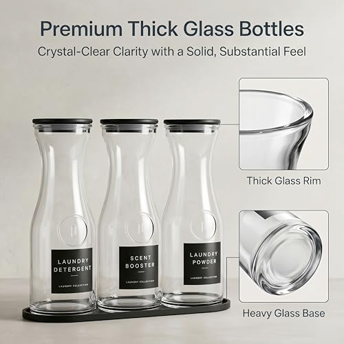 3 Pack Glass Laundry Detergent Containers - Image 5