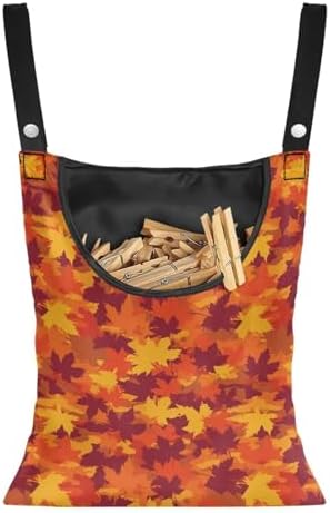 Maple Leaf Clothespin Storage Hanger Bags Beer Laundry Clothespin Bag, by CREAMIC