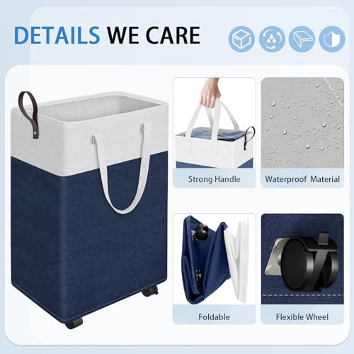 HomeHacks 90L Rolling Laundry Basket - Image 3
