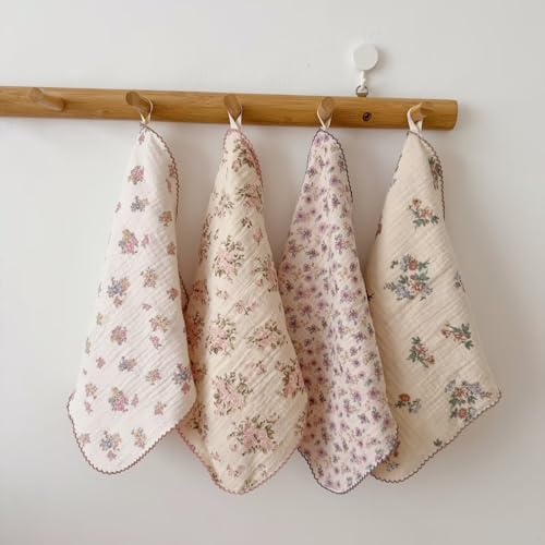 BuLuTu Vintage Floral Print Kitchen Towels Set by BuLuTu