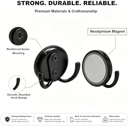 Magenetic Hooks Heavy Duty 140lbs Black Strong Magnetic Hooks - Image 4