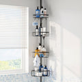 Corner Shower Caddy Tension Pole: Stainless Steel Rustproof 4-Tier Shower by ESSEMELLC