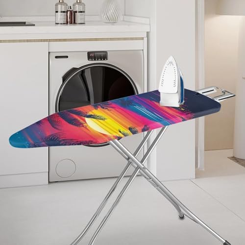GLENLCWE Hawaiian Palm Watercolor Sunset Ironing Board Cover, 54x15 inches - Image 2