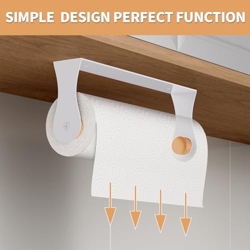 Paper Towel Holder Under Cabinet, Wall Mount, Adhesive or Drilling - Image 2