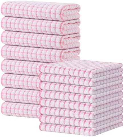 Kitinjoy Cotton 16 Pack Kitchen Towels and Dishcloths Sets by Kitinjoy